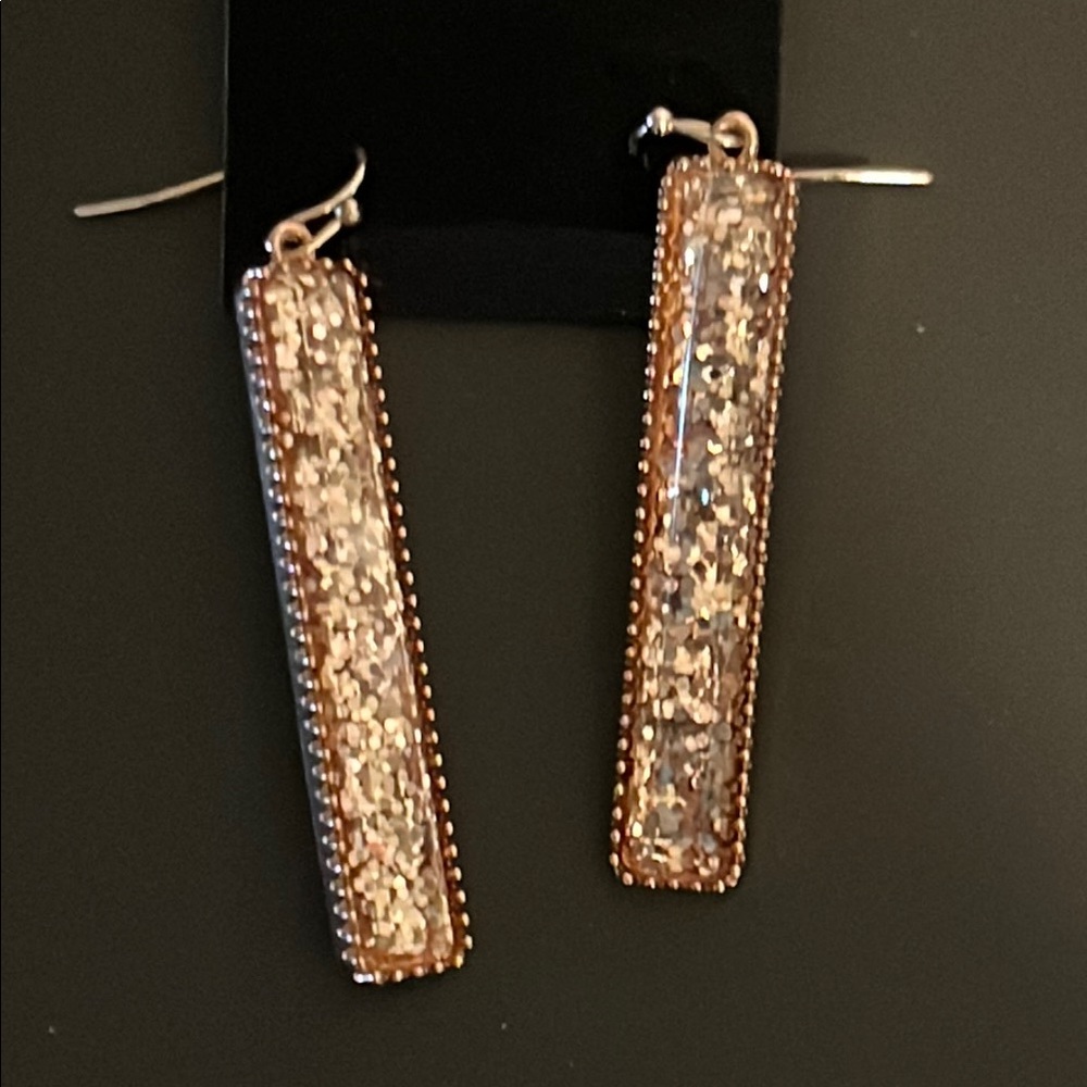 Elegant Gold and Silver Dangle Earrings
